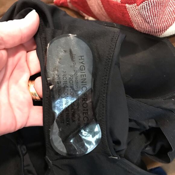 Swimsuits for All Uproar One Shoulder Mesh One Piece Swimsuit Sz 14 Black White - Picture 9 of 9